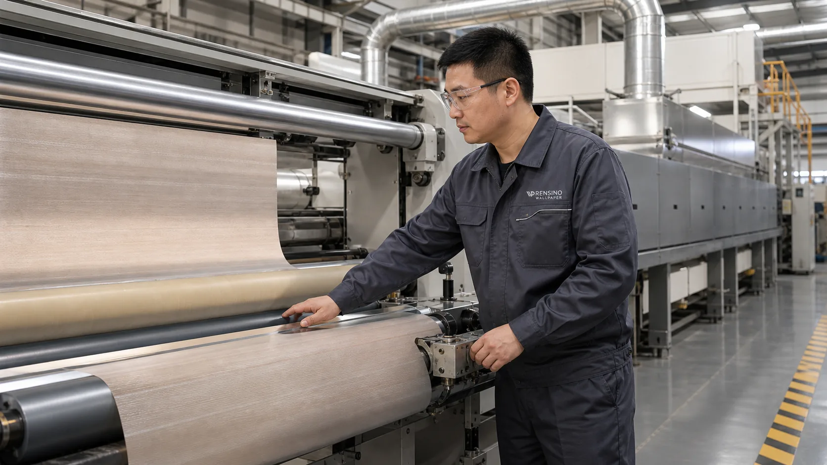 Wallpaper coating and laminating line