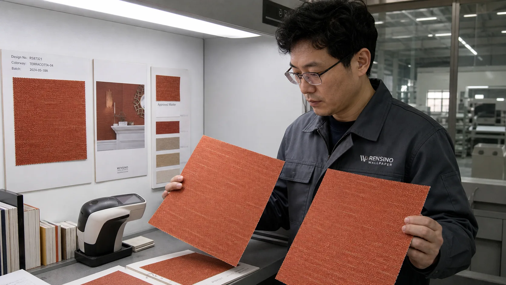 Wallpaper color sample quality control