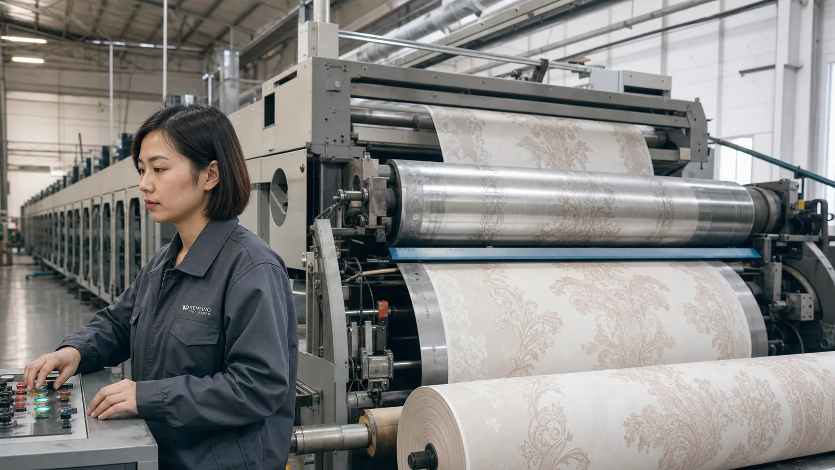 Wallpaper printing production line