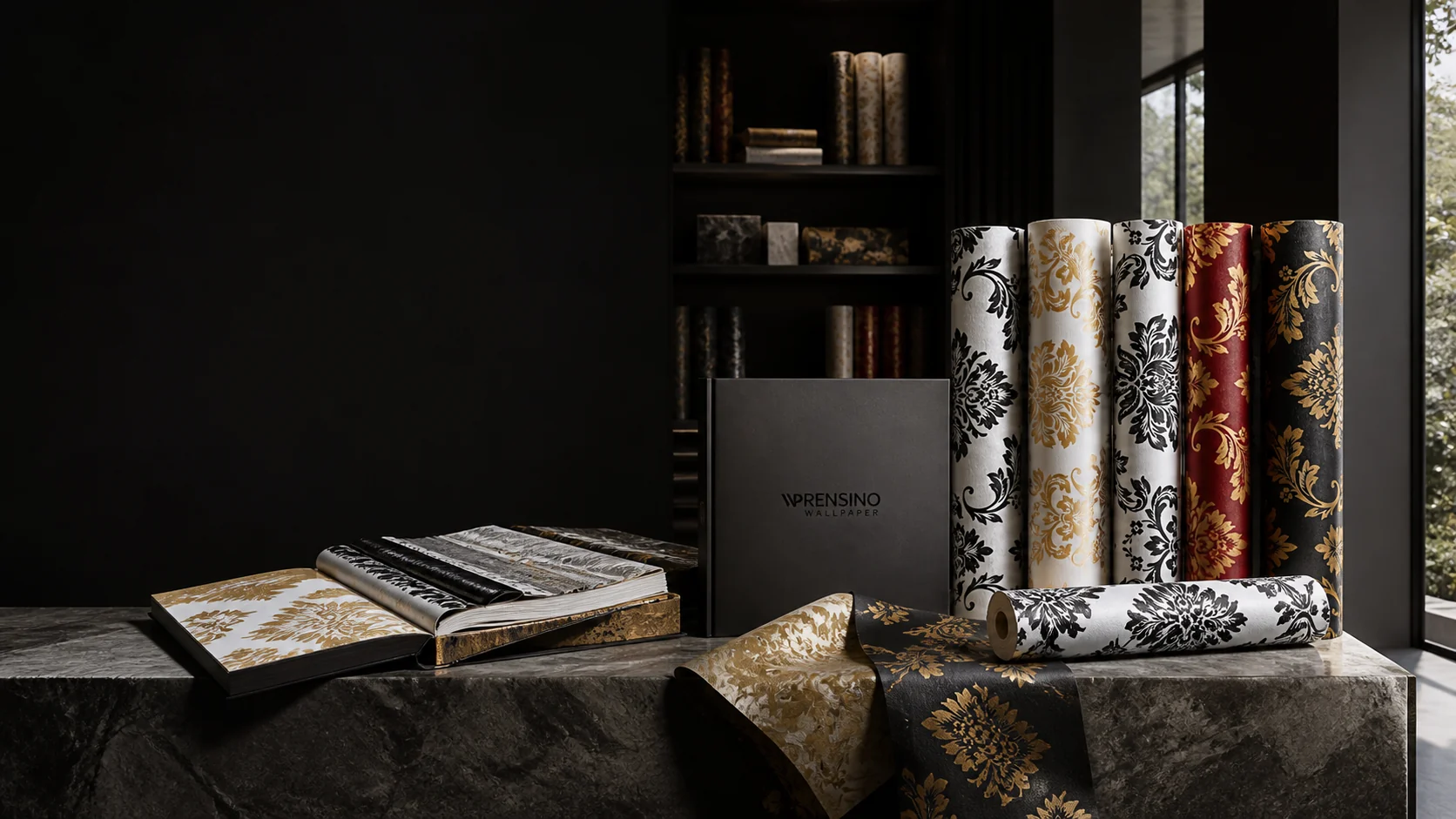 Rensino wallpaper rolls and private-label packaging