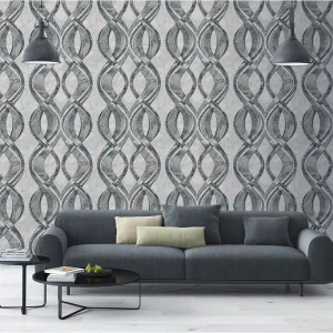 1.06 m PVC Wallpaper for Bedroom Living Room Embossed Geometric Design Waterproof House Decoration Wall Paper