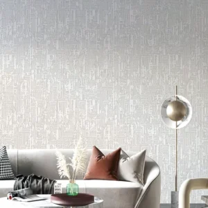1.06×15.6m Width Natural Plain Design Embossed PVC Wallpaper for Interior Decoration