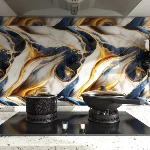 1.2*3m Waterproof Eco friendly Self Adhesive Foam Marble Wall Rolls for Bathroom and Bedroom Commercial Projects