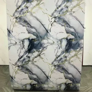 1.2m*3m High Glossy Self-Adhesive Marble Foam Wallpaper Stripes & Plaid Waterproof Mable Tile Sticker Bathroom