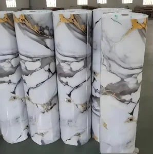 1.2×30 Meter Simulated Marble Wall Sticker Roll Waterproof and Easy to Clean Interior Decoration