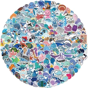 10/30/50pcs Cute Star Graffiti Stickers Waterproof 10CM*15CM Funny Animals Kids Wallpaper PVC Self-Adhesive Home Decoration