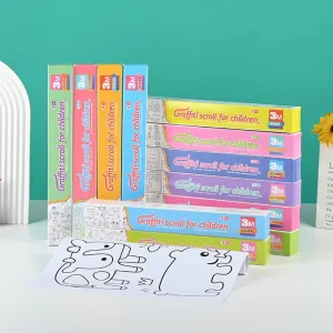 12 Easy to Paste Indoor Entertainment Kids DIY Paper Art Cartoon Themed Graffiti Sticker Wallpaper Offset Printing