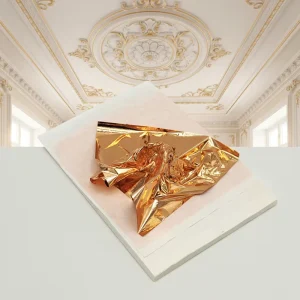 14*14cm 1000pcs/pack Hand-Grab Rose Gold Leaf Wallpaper Frame Home Hotel Ceiling Gilding Decoration Bronze Copper Leaf Sheets