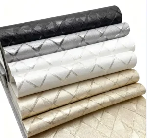 15oz Durable PVC Wallpaper Vinyl Fireproof Wall Covering for Commercial Use