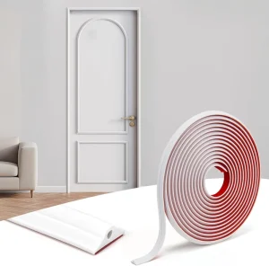16.4FT Flexible Wall Molding Trim Chair Rail Peel Stick Self Adhesive Panel Moulding DIY Home Decor On The Cabinet Door Mirror
