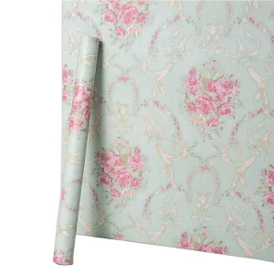 17.7”x393.7” Vintage Blooming Flower Wallpaper Peel and Stick Backsplash Mural for Livingroom Bedroom Kitchen