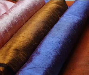 19mm 114 140cm Width 82gsm Wallpaper Fabric Modern Dupion Silk Fabric 100% Mulberry Silk Dupion