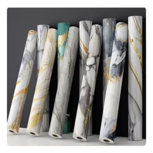 2.1mm Thick Self Adhesive 3D Luxury Marble Wallpaper Panel Waterproof Removable Peel Sticker Interior Decoration UV Glossy Sheet
