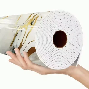 2.3MM Vertical Fluted Wall Sticker PET PVC Waterproof Self Adhesive Peel and Stick Anti Scratch Wallpaper for Home Interior