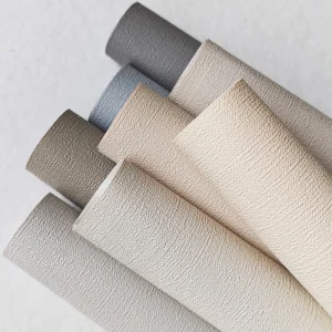 2.8-meter-wide Modern Embossed Waterproof Hotel Wallpaper with Non-woven Fabric Bottom PVC Surface Vinyl Linen Texture