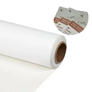 260Gsm Eco Aolvent Smooth suede linen Printable Wallpaper Roll