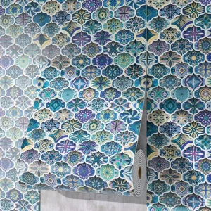 2mm PVC Colorful Vibrant Floral Patterns Self Adhesive Wallpaper Roll Peel Stick Wall Panel for Interior Wall Decoration