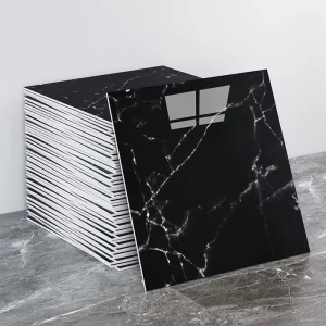 30*30 High Quality 30x30cm Easy-Clean PET PVC Marble Tile Sticker Peel and Stick Wall Panel for Home Bathroom Walls