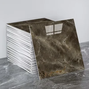 30*30cm Customized 30x30cm Waterproof Marble Tile Sticker Heat Resistant Peel and Stick Kitchen Wall Decor Panel