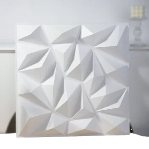 30cm X 30cm Modern Geometric PVC Wall Panel 3D Textured Easy DIY Installation for Living Room Apartment Interior Decoration