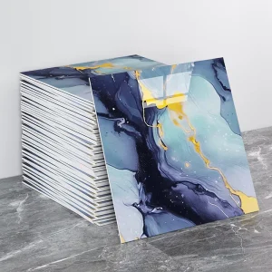 30x30cm Waterproof Marble Tile Sticker Heat Resistant Peel and Stick Wall Panel for Commercial Use