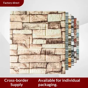 35×38 Small Size Modern 3D Waterproof Wall Stickers Self adhesive Brick Pattern Wall Decoration Anti collision Soft