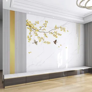3D 10D Chinese Style Flower and Bird Landscape Living Room TV Wall Background Wallpaper Interior Home Decoration Wall Cloth