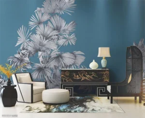 定制3D打印自然景观热带植物树叶动物壁纸壁画