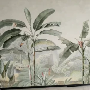 定制印刷自然风景绿叶花卉热带壁纸3D壁画壁纸