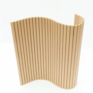 3D Arc Grid PVC Wall Panels 2800x1220mm Size PET Coating Fluted Texture Waterproof Easy Installation for Hotel Room