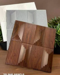 3D Art PVC Modern Geometric Waterproof Wall Panel for Living Room Household Use Hotel Interior Decoration Company Front Desk