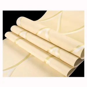3D Beige Geometric Non Woven Wallpaper TV Background Wall Decorative Wall Covering Suede Wall Paper