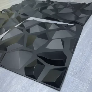 3D Black Plastic Decorative Wall Panels Durable Board 3D PVC Wall Panel for Bedroomdecorative