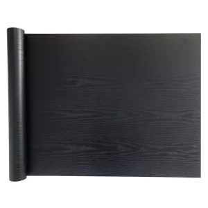 3D Black Striped Wood Grain Wall Sticker Table Door Cabinet Furniture Renovation Sticker Waterproof Self Adhesive Wallpaper