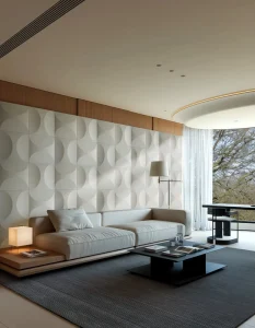 3D Custom Leather Wall Murals Modern Living Room Dining Room Wall Decor Printed Mural Panels Hard-Pack