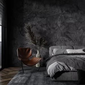 3D Design Peel and Stick Black and Gray Coal Ash Concrete Wallpaper Cement Texture Mural Home Interior Wall Beautification