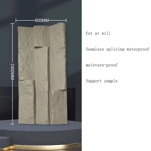 3D Design Wall Panel Polyurethane Artificial Decorative Faux Stone Wall Panels PU Stone Wall Panel