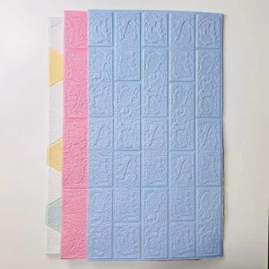 3D Effect XPE Foam Wallpaper Waterproof Coffee Wall Panel Sticker for Home Decor for Bedroom Living Room Hospital Mall