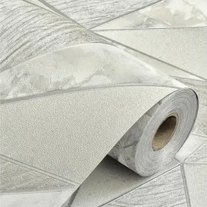 3D Embossed Hot Stamping Wallpaper Roll PVC Textured Wall Covering 0.53*9.5m Waterproof Easy Clean