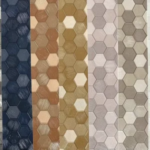 3D Embossed PVC Vinyl Wallpaper Easy to Clean Waterproof for Cafe and Showroom Use 0.53*10M Thickness