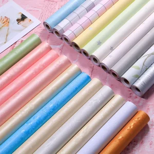 3D Embossed Peel & Stick Wallpaper Thick Waterproof PVC Sticker for Bedroom & Living Room Warm Background Wall Decor