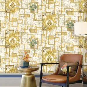 3D European Large Flower Embossed Wallpaper Bedroom Living Room Dining Room Hotel Luxury Three-dimensional Wallpaper