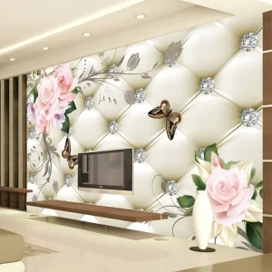 3D European Style Mural TV Background Wall Living Room Bedroom Soft Bag 8d 18d Wallpaper