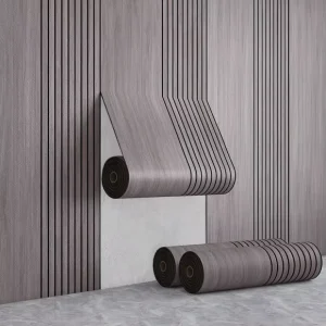 3D Faux Wood Wall Panel Sticker Self-Adhesive Embossed Slat Design Geometric Waterproof Decor for TV Wall Living Entertainment