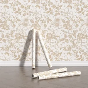 3D Floral Damask Self Adhesive PVC Vinyl Wallpaper European Printed Wallpaper for Living Room Apartment Entertainment Households