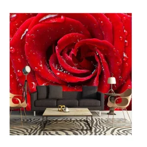 3D Floral Modern Decorative Mural Rosewine Wallpaper