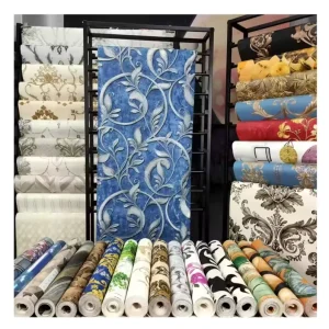 3D Floral PVC Wallpaper Factory Price 3D Art Covering for Bedroom Waterproof Dining Application