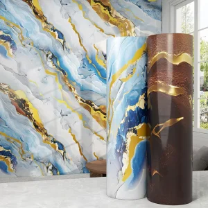 3D Geometric Large Waterproof Kitchen Wall Panel Paper Self Adhesive Wall Decor Sticker PVC Thickened Vinyl Roll