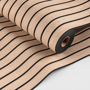 3D Geometric Stripe PVC Self-Adhesive Wallpaper Roll with Anti-static Function for Hotel & Apartment DIY Home Decor