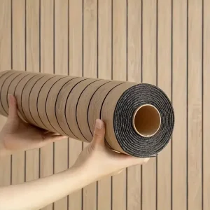 3D Groove Wallpaper Modern Wallpaper Living Room TV Background Peel and Stick 3D Wallpaper Roll for Home Decor